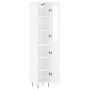 Aparador alto madera contrachapada blanco 34,5x34x180 cm de , Aparadores - Ref: Foro24-3199201, Precio: 106,67 €, Descuento: %