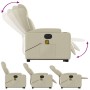 Sillón de masaje elevable eléctrico cuero sintético crema en Sillones | Comprar online en Foru.es