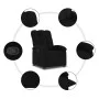 Sillón reclinable de tela negro de , Sillones - Ref: Foro24-371729, Precio: 187,08 €, Descuento: %
