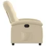 Sillón reclinable de tela crema de , Sillones - Ref: Foro24-371736, Precio: 185,14 €, Descuento: %