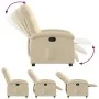 Sillón reclinable de tela crema de , Sillones - Ref: Foro24-371736, Precio: 185,14 €, Descuento: %