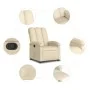 Sillón reclinable de tela crema de , Sillones - Ref: Foro24-371736, Precio: 185,14 €, Descuento: %