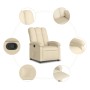 Sillón reclinable de tela crema de , Sillones - Ref: Foro24-371736, Precio: 187,94 €, Descuento: %