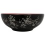 Lavabo sobre encimera redondo cerámica rojo y negro Φ41x14 cm de , Lavabos - Ref: Foro24-155051, Precio: 104,64 €, Descuento: %