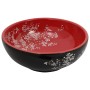 Lavabo sobre encimera redondo cerámica rojo y negro Φ41x14 cm de , Lavabos - Ref: Foro24-155051, Precio: 104,64 €, Descuento: %