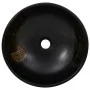 Black ceramic round countertop washbasin Φ41x14 cm by , Sinks - Ref: Foro24-155058, Price: 109,05 €, Discount: %