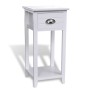 Mesita de noche con 1 cajón blanca de vidaXL, Mesitas de noche - Ref: Foro24-242040, Precio: 55,38 €, Descuento: %