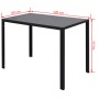 Conjunto de mesa de comedor siete piezas negro de vidaXL, muebles para cocinas y comedores - Ref: Foro24-242987, Precio: 294,...