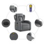 Sillón de masaje elevable eléctrico cuero sintético gris en Sillones | Comprar online en Foru.es