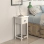 Mesita de noche con 1 cajón blanca de vidaXL, Mesitas de noche - Ref: Foro24-242040, Precio: 55,38 €, Descuento: %