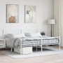 Metallbettgestell mit Kopf- und Fußteil weiß 193x203 cm von , Betten und Lattenroste - Ref: Foro24-372350, Preis: 115,54 €, R...
