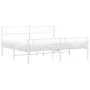 Metallbettgestell mit Kopf- und Fußteil weiß 193x203 cm von , Betten und Lattenroste - Ref: Foro24-372350, Preis: 115,54 €, R...