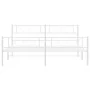Metallbettgestell mit Kopf- und Fußteil weiß 193x203 cm von , Betten und Lattenroste - Ref: Foro24-372350, Preis: 115,54 €, R...