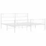 Metallbettgestell mit Kopf- und Fußteil weiß 193x203 cm von , Betten und Lattenroste - Ref: Foro24-372350, Preis: 115,54 €, R...