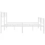 Metallbettgestell mit Kopf- und Fußteil weiß 193x203 cm von , Betten und Lattenroste - Ref: Foro24-372350, Preis: 115,54 €, R...