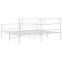 Metallbettgestell mit Kopf- und Fußteil weiß 193x203 cm von , Betten und Lattenroste - Ref: Foro24-372350, Preis: 115,54 €, R...