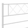 Metallbettgestell mit Kopf- und Fußteil weiß 193x203 cm von , Betten und Lattenroste - Ref: Foro24-372350, Preis: 115,54 €, R...