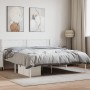 Estructura de cama con cabecero metal blanca 140x200 cm de , Camas y somieres - Ref: Foro24-372327, Precio: 92,69 €, Descuent...