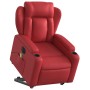 Sillón de majaje elevable eléctrico cuero artificial rojo en Sillones | Comprar online en Foru.es