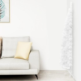 Medio árbol de Navidad artificial con soporte blanco 120 cm de , Arboles de navidad - Ref: Foro24-344564, Precio: 9,99 €, Des...