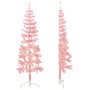 Medio árbol de Navidad artificial con soporte rosa 150 cm de , Arboles de navidad - Ref: Foro24-344570, Precio: 13,58 €, Desc...