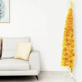 Medio árbol de Navidad artificial con soporte dorado 180 cm de , Arboles de navidad - Ref: Foro24-344591, Precio: 16,24 €, De...