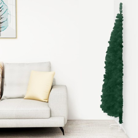 Medio árbol de Navidad artificial con soporte verde 240 cm de , Arboles de navidad - Ref: Foro24-344603, Precio: 19,89 €, Des...