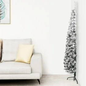 Mitad árbol Navidad artificial delgado con nieve 240 cm de , Arboles de navidad - Ref: Foro24-344608, Precio: 33,89 €, Descue...
