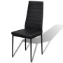 Conjunto de mesa y sillas de comedor 5 piezas negro de vidaXL, muebles para cocinas y comedores - Ref: Foro24-242986, Precio:...