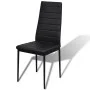 Conjunto de mesa y sillas de comedor 5 piezas negro de vidaXL, muebles para cocinas y comedores - Ref: Foro24-242986, Precio:...