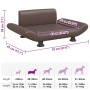 Cama para perros de cuero sintético marrón 70x45x28 cm en Camas para perros | Comprar online en Foru.es