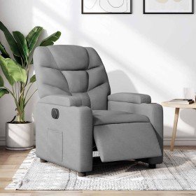 Sillón reclinable eléctrico tela gris claro en Sillones | Comprar online en Foru.es
