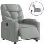 Sillón reclinable eléctrico tela gris claro en Sillones | Comprar online en Foru.es
