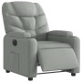 Sillón reclinable eléctrico tela gris claro en Sillones | Comprar online en Foru.es