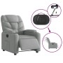 Sillón reclinable eléctrico tela gris claro en Sillones | Comprar online en Foru.es