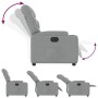 Sillón reclinable eléctrico tela gris claro en Sillones | Comprar online en Foru.es