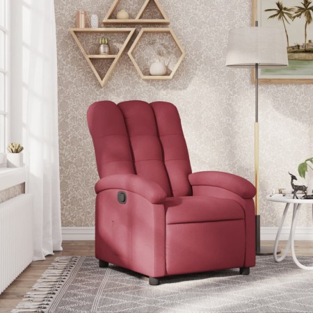 Sillón reclinable de tela rojo tinto de , Sillones - Ref: Foro24-371730, Precio: 204,49 €, Descuento: %