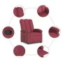 Sillón reclinable de tela rojo tinto de , Sillones - Ref: Foro24-371730, Precio: 201,22 €, Descuento: %
