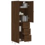 Aparador alto madera contrachapada marrón roble 69,5x34x180 cm de , Aparadores - Ref: Foro24-3198096, Precio: 162,99 €, Descu...