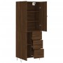 Aparador alto madera contrachapada marrón roble 69,5x34x180 cm de , Aparadores - Ref: Foro24-3198096, Precio: 162,99 €, Descu...