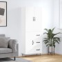 Aparador alto madera contrachapada blanco 69,5x34x180 cm de , Aparadores - Ref: Foro24-3198089, Precio: 171,26 €, Descuento: %