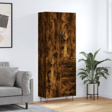 Aparador alto madera contrachapada roble ahumado 69,5x34x180 cm de , Aparadores - Ref: Foro24-3198094, Precio: 166,46 €, Desc...