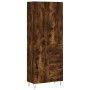 Aparador alto madera contrachapada roble ahumado 69,5x34x180 cm de , Aparadores - Ref: Foro24-3198094, Precio: 166,46 €, Desc...