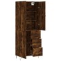Aparador alto madera contrachapada roble ahumado 69,5x34x180 cm de , Aparadores - Ref: Foro24-3198094, Precio: 166,46 €, Desc...