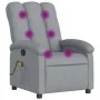 Sillón reclinable de masaje de tela gris claro de , Sillones - Ref: Foro24-371739, Precio: 249,60 €, Descuento: %