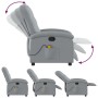 Sillón reclinable de masaje de tela gris claro de , Sillones - Ref: Foro24-371739, Precio: 253,68 €, Descuento: %