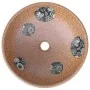 Round brown and blue ceramic countertop washbasin Φ41x14 cm by , Sinks - Ref: Foro24-155057, Price: 77,48 €, Discount: %