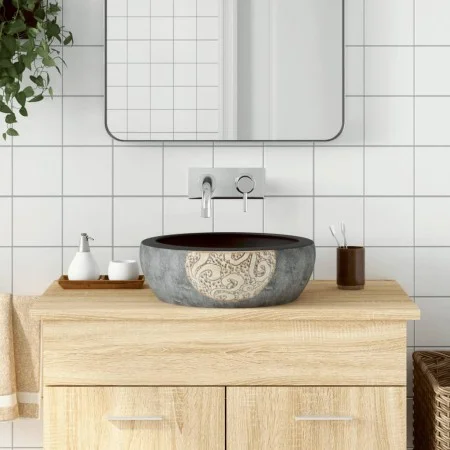 Brown and black ceramic round countertop washbasin Φ41x14 cm by , Sinks - Ref: Foro24-155060, Price: 110,26 €, Discount: %