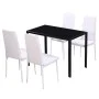 Conjunto de mesa de comedor 5 piezas blanco y negro de vidaXL, muebles para cocinas y comedores - Ref: Foro24-242989, Precio:...