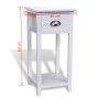 Mesita de noche con 1 cajón blanca de vidaXL, Mesitas de noche - Ref: Foro24-242040, Precio: 55,38 €, Descuento: %